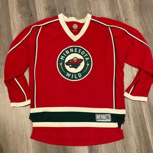 Minnesota Wild Red Hockey Jersey Blank Size Large